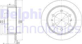 Delphi BG3522 - Brake Disc autospares.lv