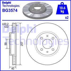 Delphi BG3574 - Brake Disc autospares.lv