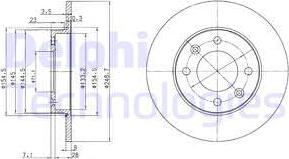 Delphi BG3653C - Brake Disc autospares.lv