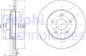 Delphi BG3663C - Brake Disc autospares.lv