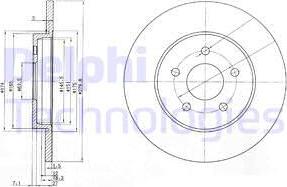 Delphi BG3663 - Brake Disc autospares.lv