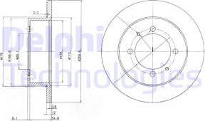 Delphi BG3609 - Brake Disc autospares.lv