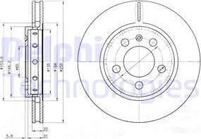 Delphi BG3611 - Brake Disc autospares.lv