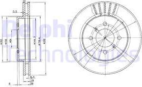 Delphi BG3612 - Brake Disc autospares.lv