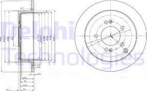 Delphi BG3680 - Brake Disc autospares.lv