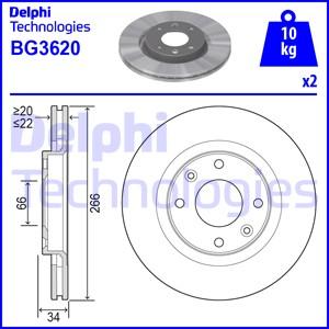 Delphi BG3620 - Brake Disc autospares.lv
