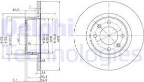 Delphi BG3621 - Brake Disc autospares.lv