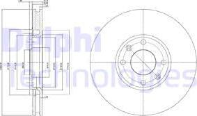 Delphi BG3622C-18B1 - Brake Disc autospares.lv