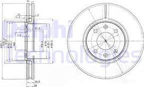 Delphi BG3675 - Brake Disc autospares.lv