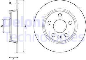Delphi BG3026 - Brake Disc autospares.lv