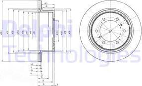 Delphi BG3105 - Brake Disc autospares.lv