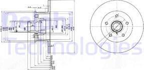 Delphi BG310 - Brake Disc autospares.lv