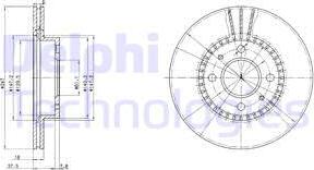 Delphi BG3134 - Brake Disc autospares.lv