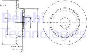 Delphi BG3131 - Brake Disc autospares.lv