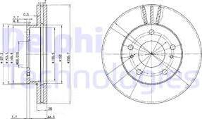 Delphi BG3127 - Brake Disc autospares.lv