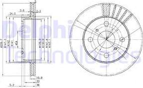 Delphi BG3173 - Brake Disc autospares.lv