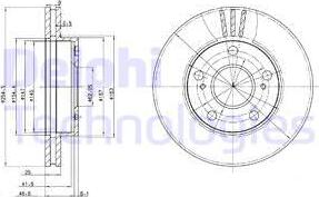 Delphi BG3172 - Brake Disc autospares.lv