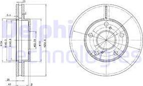 Delphi BG3177 - Brake Disc autospares.lv