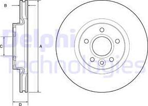 Delphi BG3895C - Brake Disc autospares.lv