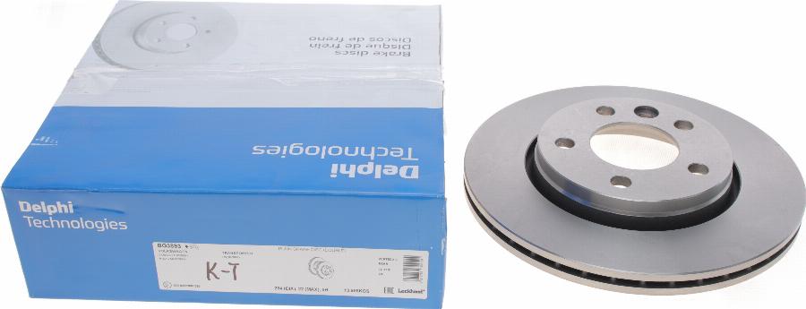 Delphi BG3893 - Brake Disc autospares.lv