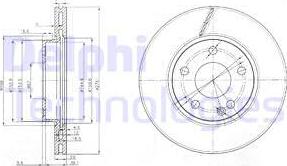 Delphi BG3845 - Brake Disc autospares.lv