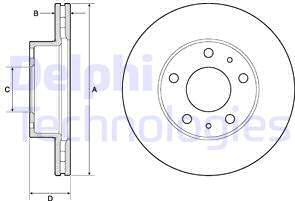 Delphi BG3841 - Brake Disc autospares.lv