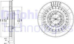 Delphi BG3847 - Brake Disc autospares.lv