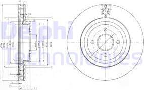 Delphi BG3852 - Brake Disc autospares.lv