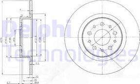 Delphi BG3857 - Brake Disc autospares.lv