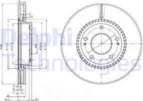 Delphi BG3861 - Brake Disc autospares.lv