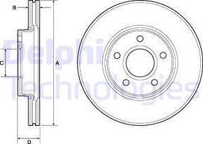Delphi BG3868 - Brake Disc autospares.lv