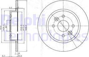 Delphi BG3804 - Brake Disc autospares.lv