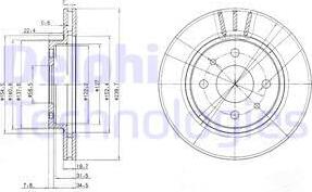 Delphi BG3805 - Brake Disc autospares.lv