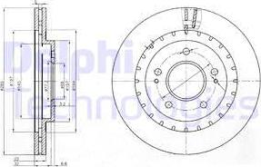 Delphi BG3814 - Brake Disc autospares.lv