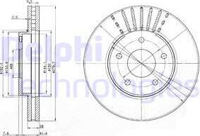 Delphi BG3816C - Brake Disc autospares.lv