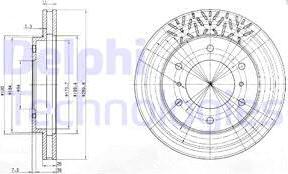 Delphi BG3812 - Brake Disc autospares.lv