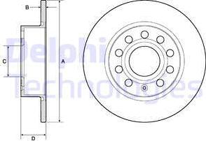 Delphi BG3834 - Brake Disc autospares.lv