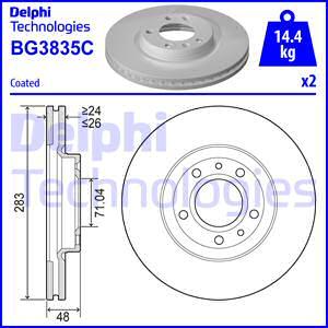 Delphi BG3835C - Brake Disc autospares.lv