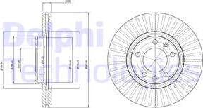 Delphi BG3835 - Brake Disc autospares.lv