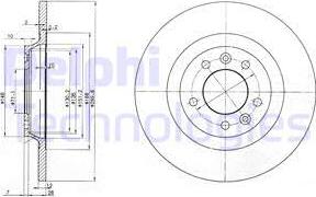 Delphi BG3836 - Brake Disc autospares.lv