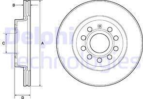 Delphi BG3832C-18B1 - Brake Disc autospares.lv