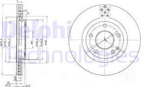 Delphi BG3829 - Brake Disc autospares.lv