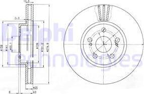 Delphi BG3823 - Brake Disc autospares.lv