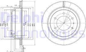 Delphi BG3353 - Brake Disc autospares.lv