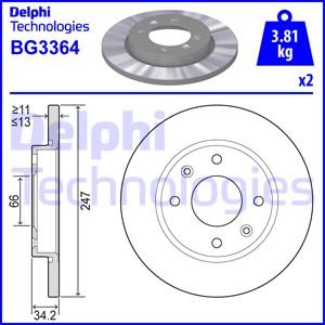 Delphi BG3364 - Brake Disc autospares.lv