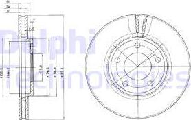 Delphi BG3383 - Brake Disc autospares.lv