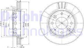 Delphi BG3335 - Brake Disc autospares.lv