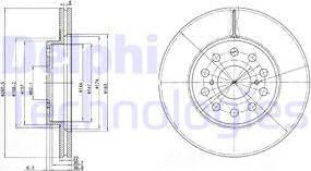 Delphi BG3269 - Brake Disc autospares.lv