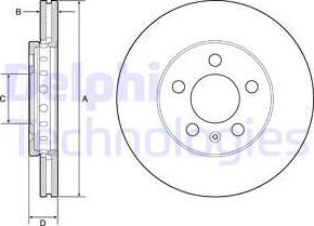 Delphi BG3208 - Brake Disc autospares.lv