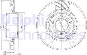 Delphi BG3215 - Brake Disc autospares.lv